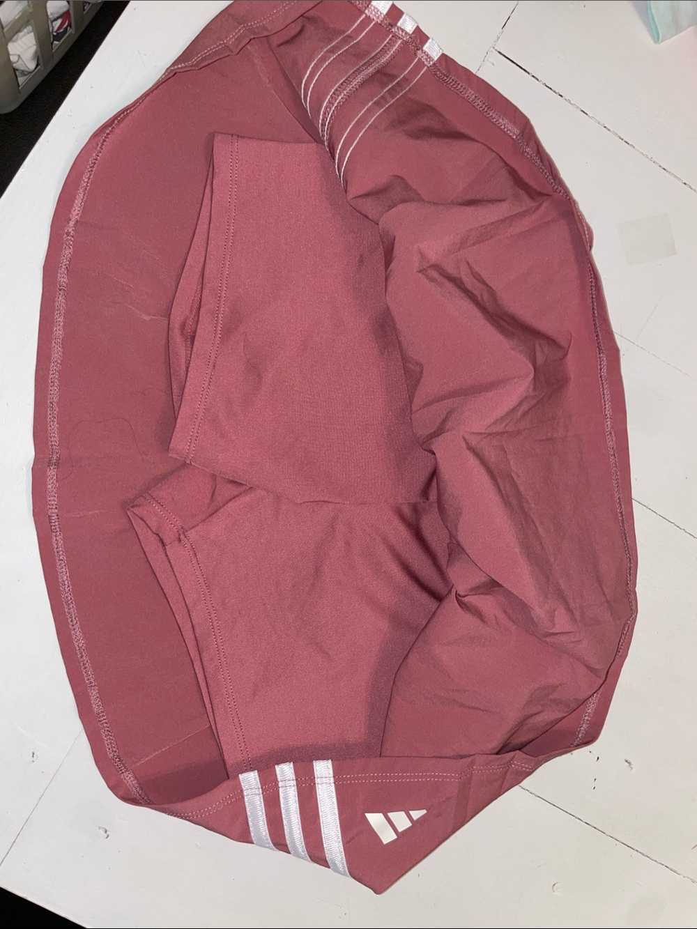 adidas Rose Pink Tennis Skirt with White Stripes size medium 10/12 - Picture 4 of 4